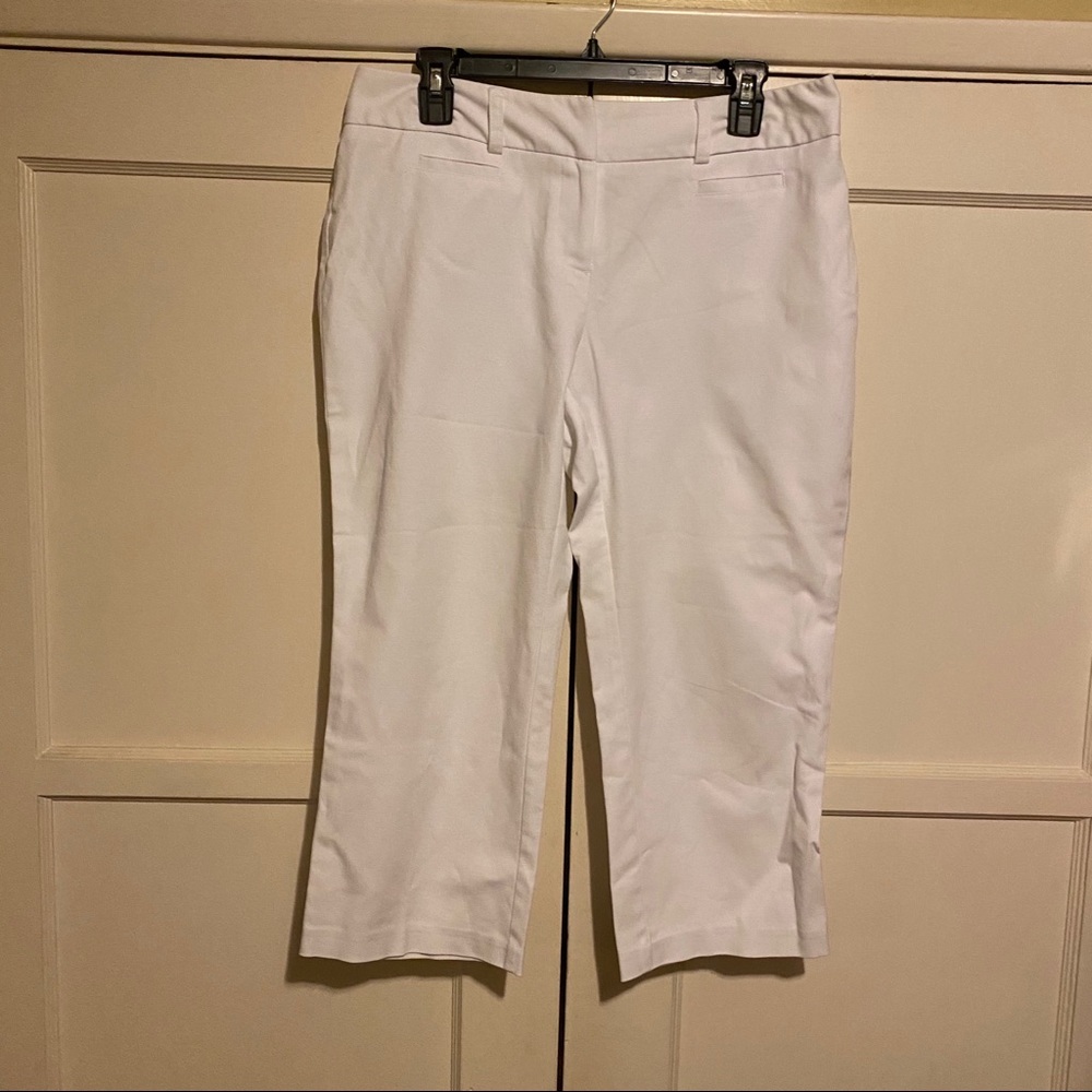 Apt 9 Cropped White Slacks (Capris) Size 8 - image 8